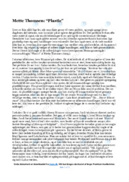 Plastic | Analyse | Mette Thomsen