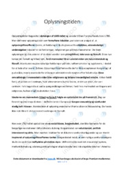 Oplysningstiden | Noter Analyse