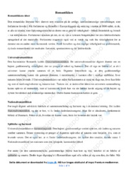 Romantikken | Noter Dansk