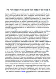 The American riots and the history | Engelsk | Noter