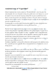 ‘Caged Bird’ | Analytical essay