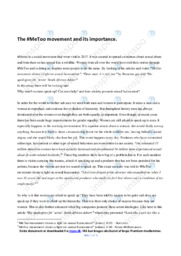 MeToo movement | Essay