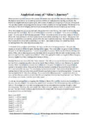 Aline’s Journey | Analytical essay | Noter