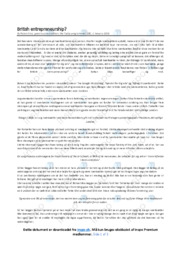 British entrepreneurship | Essay