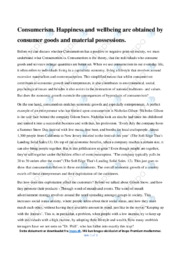 Consumerism | ArgumentativeeEssay