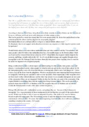 Multiculturalism in Britain | Essay