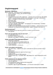 Ungdomsoprøret  | Historie Noter