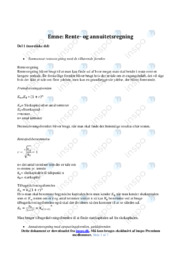 Rente- og annuitetsregning | Emneopgave