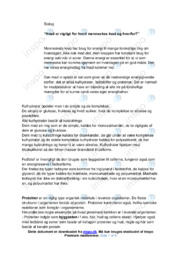 Menneskers kost | NV opgave