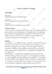 Analyse af prædiken | Religionsopgave