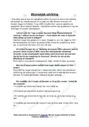 Økonomisk udvikling | Noter