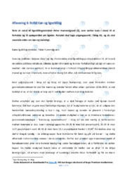 Notat om Køn og ligestilling | Samfundsfagsopgave