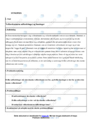 Velfærdsstatens udfordringer og løsninger | Synopsis