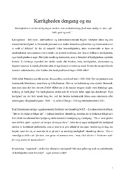 Kærligheden dengang og nu | Essay