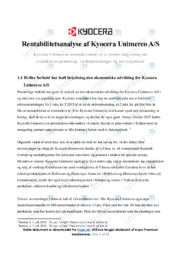 Rentabilitetsanalyse af Kyocera Unimerco AS
