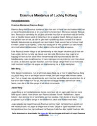 Erasmus Montanus | Noter Analyse | Ludvig Holberg
