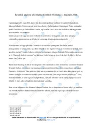 Tale | Analyse | Johanne Schmidt-Nielsens