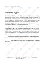 Doppler | Noter Analyse | Erlend Loe