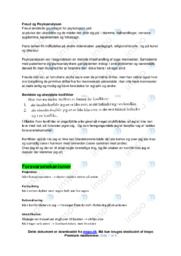 Freud og Psyko | Noter Analyse