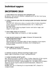 Individuel opgave | Incoterms 2010