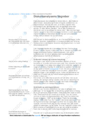 Begreber | Noter Diskursanalysens