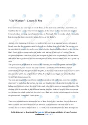 ‘Old Woman’ | Analysis