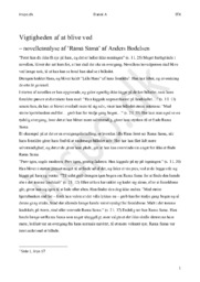 Rama Sama | novelle af Anders Bodelsen | Analyse