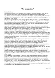 “No more riots” | Engelsk