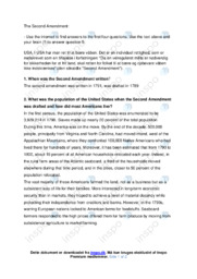 The Second Amendment | Noter Engelsk