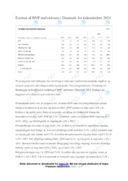 Estimat af BNP realvæksten i Danmark | IØ