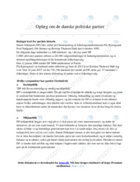 De danske politiske partier | Samfundsfag | Noter