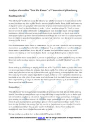 Den lille Karen | Analyse | Thomasine Gyllembourg