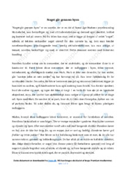 ‘Noget går gennem byen’ | Analyse | Dansk noter