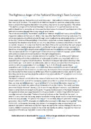 Parkland Shooting’s Teen Survivors | Analytical essay