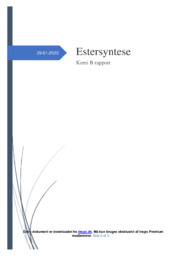 Estersyntese | Kemirapport