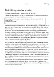 Anmeldelse af Historien bag Historien Matchfixing