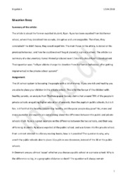 Education Essay | The UK School System | Ryan