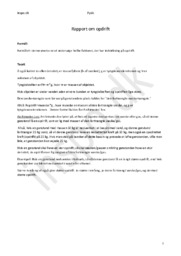 Opdrift  | Forsøg & Rapport