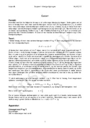 Idealgasligningen | 3 Forsøg for at bevise ligningen | Rapport