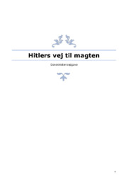 Hitlers vej til magten | DHO