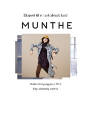 Eksport til et tysktalende land | MUNTHE