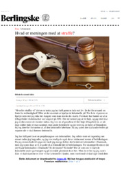 Hvorfor straffer vi | Dansk Essay