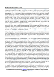 McDonald’s distribution | Afsætning Case