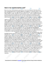 Skal vi rive mindesmærker ned | Dansk Essay