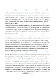 DNC speech | Analyse | Michelle Obama