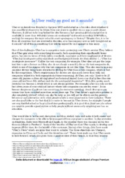 Is Uber really as good as it sounds | Engelsk Essay
