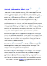 DNC speech | Analyse | Michelle Obama