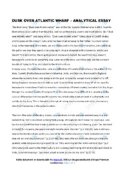 Dusk over Atlantic wharf | Analyse | Susmita Bhattacharya