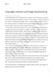 Copyright violation and illegal downloading