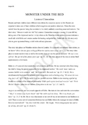 Monster under the Bed af Lezanna Clannachan | Analyse | Eksamenssæt eng b 23. maj 2014